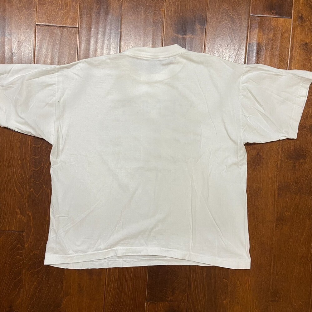 California Venice Beach Vintage Single Stitch White Blue Cotton Tee Men's XL - Picture 4 of 8